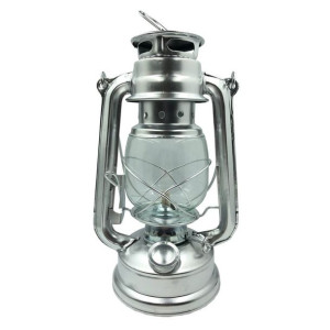 Lampa Naftowa Ogrodowa Wisząca Srebrna 24cm + Knot