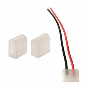 Zaślepki do Taśmy LED NEON 12V 6x12mm + 2x Przewód
