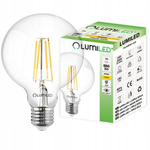 Żarówka Led E27 G95 Filament 8w Globe Lumiled