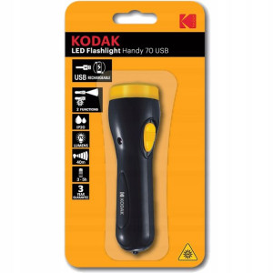 Latarka LED Ręczna Ładowalna USB z Funkcja UV 70lm