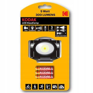 Latarka LED Czołowa Bateryjna 300lm IP44 3xAAA
