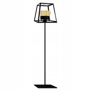 Lampa Stojąca Podłogowa FINLAND 4x E27 Czarna