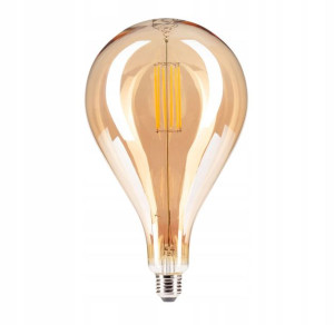 Żarówka LED E27 Ozdobna 6W = 60W A165 Edison Retro