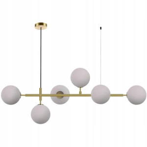 Lampa Wisząca Sufitowa Żyrandol 6x E14 Złota Kule