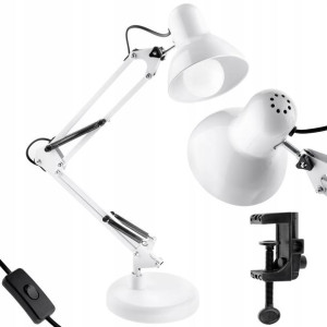 Lampka Biurkowa Kreślarska do LED E27 z Uchwytem