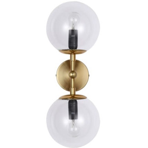 Kinkiet Ścienny Lampa Oprawa 2x E14 Szklane Klosze