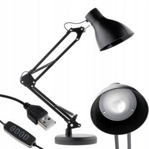Lampka Biurkowa Kreślarska STOŁOWA LED CCT USB 7W Szkolna ŚCIEMNIALNA