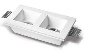Oprawa sufitowa 2xGU10 GIPS KOBI DEKORACYJNA LED