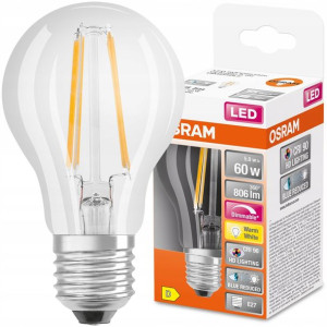 Żarówka LED E27 A60 5,8W 2700K Sciemnialna OSRAM