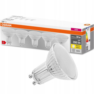 5x Żarówka LED GU10 4,3W = 50W 350lm 2700K OSRAM