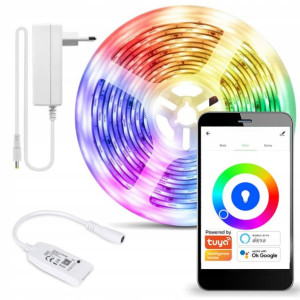Taśma Led Wifi Smd5050 5m Rgb Kolorowa Tuya Smart