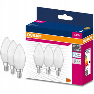 3x Żarówka LED E14 B35 7W = 60W 806lm 6500K OSRAM