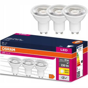 3x Żarówka LED GU10 2,8W 35W 2700K 36° OSRAM Value