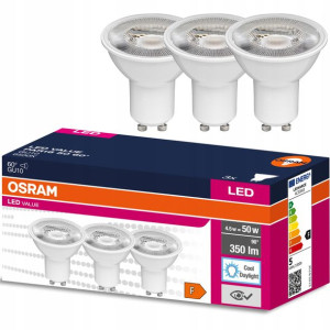 3x Żarówka LED GU10 4,5W 50W 350lm 6500K 60° OSRAM