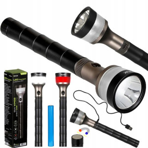 Latarka LED Taktyczna Szperacz USB C Magnes Pałka
