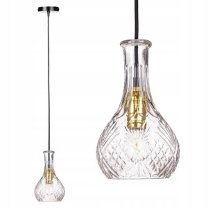 Lampa Wisząca Sufitowa SZKLANA Kryształ Żyrandol