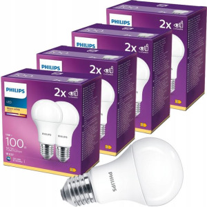 8x Żarówka LED E27 13W 100W 1521lm 2700K PHILIPS