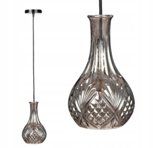 Lampa Wisząca Sufitowa SZKLANA Kryształ Żyrandol