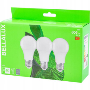 3x Żarówka LED E27 8,5W 60W 806lm 4000K BELLALUX