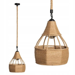 Lampa Sufitowa Wisząca BOHO SZNUR LINA ŻYRANDOL