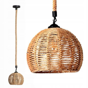 Lampa Sufitowa Wisząca BOHO SZNUR LINA ŻYRANDOL