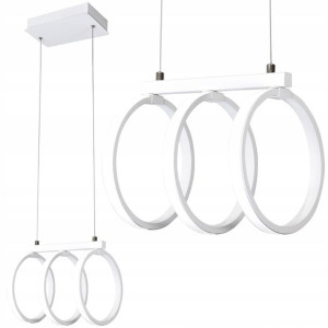 Lampa wisząca sufitowa PIERŚCIENIE LED flint