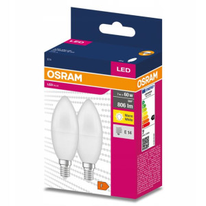 2x Żarówka Led E14 Świeca 7w = 60w 2700k Osram