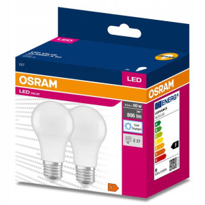 2x Żarówka LED E27 A60 8,5W 60W 806lm 6500K OSRAM
