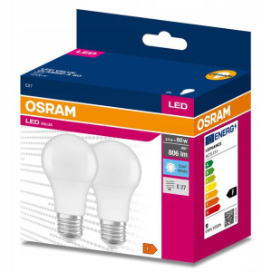 2x Żarówka LED E27 A60 8,5W 60W 806lm 4000K OSRAM