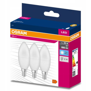 3x Żarówka Led E14 Świeca 7w = 60w 4000k Osram