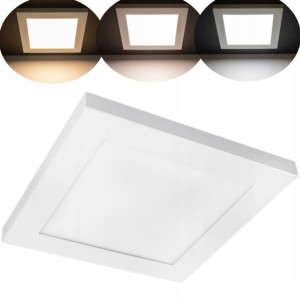 PLAFON PANEL LED 9W Kwadratowy 3 BARWY ŚWIECENIA