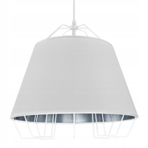 Lampa wisząca żyrandol Falun E27 Biało-Srebrna