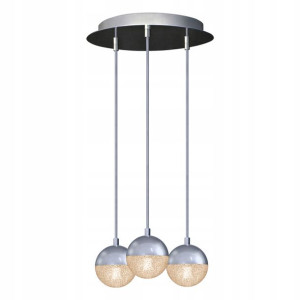 LAMPA wisząca SUFITOWA Amarillo 3x G9 srebrna KULE