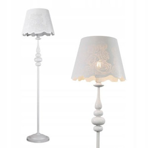 Lampa podłogowa stojąca Fabrizia 1xE27 biała 150cm