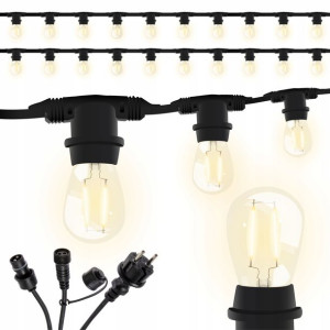 Girlanda Ogrodowa Łańcuch Świetlny 20m 20x Led E27