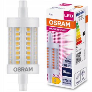 Żarówka LED R7s ŻARNIK 78mm 6,5W = 60W 2700K OSRAM