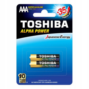Baterie Alkaliczne TOSHIBA PALUSZKI LR03 AAA 2szt