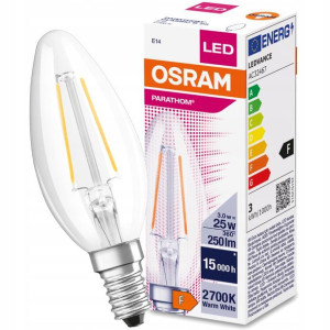 Żarówka LED E14 Świeczka 2,5W = 25W 2700K OSRAM