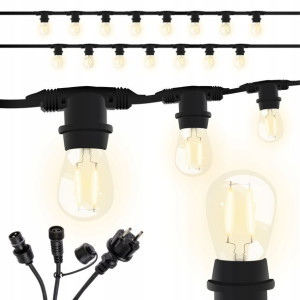 Girlanda Ogrodowa Łańcuch Świetlny 15m 15x Led E27
