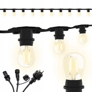 Girlanda Ogrodowa Łańcuch Świetlny 10m 10x Led E27