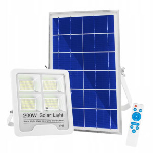 Lampa Solarna Panel Halogen Led Naświetlacz 200w