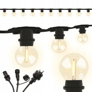 Girlanda Ogrodowa Łańcuch 10m +10x Żarówki Led E27