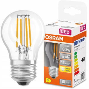 Żarówka Led Mała Kulka E27 6w = 60w 2700k Osram