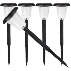 5x Lampka ogrodowa LED solarna wbijana szpikulec