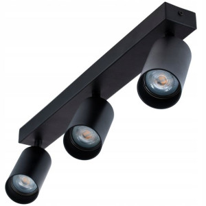 Lampa Sufitowa Kinkiet Reflektor SPOT Oprawa HALOGENOWA 3x GU10 Czarna