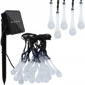 Girlanda lampa solarna wisząca 20x ŁEZKI LED sople