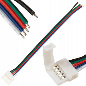 Złączka do taśmy 12MM LED 5PIN RGB+W z przewodem
