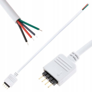 Złączka męska do taśmy RGB GOLDPIN 4PIN przewód