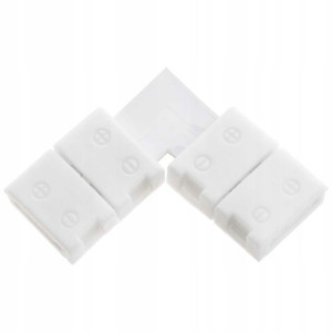 Złączka taśmy LED 2PIN zatrzask kątowy 8mm