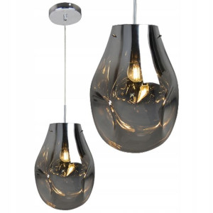 Lampa Wisząca Sufitowa Chrom Żyrandol Zwis 1x E27